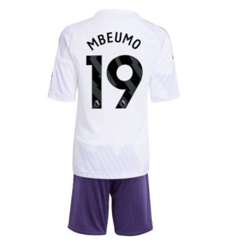 Manchester United Bryan Mbeumo #19 Uit tenue Kids 2025-26 Voetbalshirt Korte Mouw + Shorts
