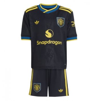 Manchester United Derde tenue Kids 2025-26 Voetbalshirt Korte Mouw + Shorts