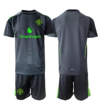 Manchester United Keeper Uit tenue Kids 2025-26 Voetbalshirt Korte Mouw + Shorts