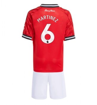 Manchester United Lisandro Martinez #6 Thuis tenue Kids 2025-26 Voetbalshirt Korte Mouw + Shorts