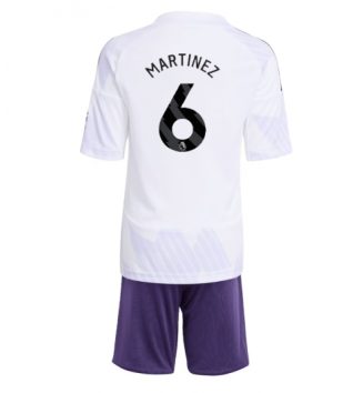 Manchester United Lisandro Martinez #6 Uit tenue Kids 2025-26 Voetbalshirt Korte Mouw + Shorts