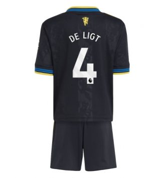 Manchester United Matthijs de Ligt #4 Derde tenue Kids 2025-26 Voetbalshirt Korte Mouw + Shorts