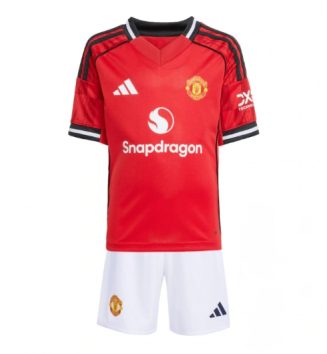 Manchester United Thuis tenue Kids 2025-26 Voetbalshirt Korte Mouw + Shorts