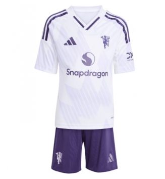 Manchester United Uit tenue Kids 2025-26 Voetbalshirt Korte Mouw + Shorts