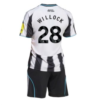 Newcastle United Joe Willock #28 Thuis tenue Kids 2025-26 Voetbalshirt Korte Mouw + Shorts