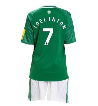 Newcastle United Joelinton #7 Uit tenue Kids 2025-26 Voetbalshirt Korte Mouw + Shorts