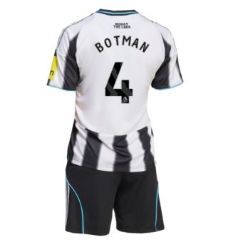 Newcastle United Sven Botman #4 Thuis tenue Kids 2025-26 Voetbalshirt Korte Mouw + Shorts
