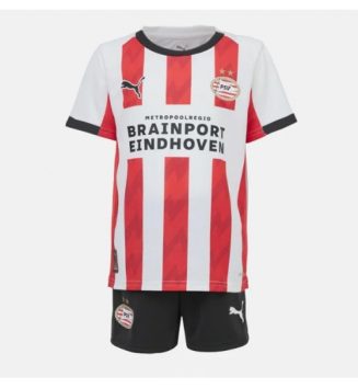 PSV Eindhoven Thuis tenue Kids 2025-26 Voetbalshirt Korte Mouw + Shorts