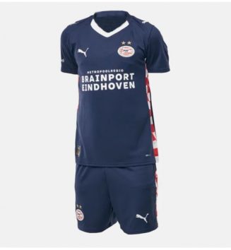 PSV Eindhoven Uit tenue Kids 2025-26 Voetbalshirt Korte Mouw + Shorts