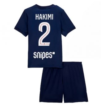 Paris Saint-Germain Achraf Hakimi #2 Thuis tenue Kids 2025-26 Voetbalshirt Korte Mouw + Shorts Paris Saint-Germain Achraf Hakimi #2 Thuis tenue Kids 2025-26 Voetbalshirt Korte Mouw + Shorts