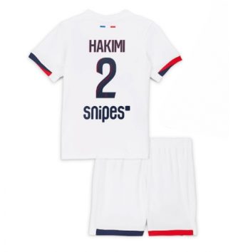 Paris Saint-Germain Achraf Hakimi #2 Uit tenue Kids 2025-26 Voetbalshirt Korte Mouw + Shorts Paris Saint-Germain Achraf Hakimi #2 Uit tenue Kids 2025-26 Voetbalshirt Korte Mouw + Shorts