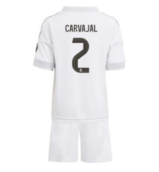 Real Madrid Daniel Carvajal #2 Thuis tenue Kids 2025-26 Voetbalshirt Korte Mouw + Shorts