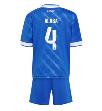 Real Madrid David Alaba #4 Derde tenue Kids 2025-26 Voetbalshirt Korte Mouw + Shorts