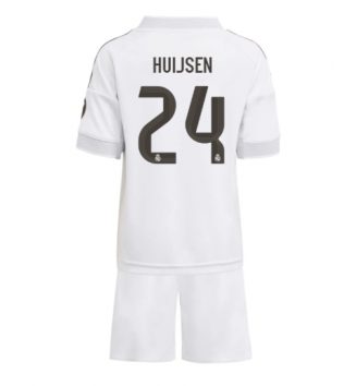 Real Madrid Dean Huijsen #24 Thuis tenue Kids 2025-26 Voetbalshirt Korte Mouw + Shorts