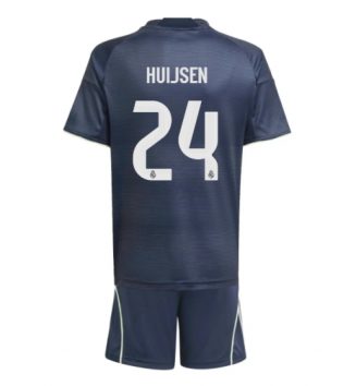 Real Madrid Dean Huijsen #24 Uit tenue Kids 2025-26 Voetbalshirt Korte Mouw + Shorts