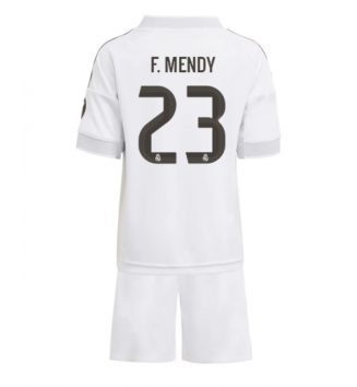 Real Madrid Ferland Mendy #23 Thuis tenue Kids 2025-26 Voetbalshirt Korte Mouw + Shorts