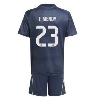 Real Madrid Ferland Mendy #23 Uit tenue Kids 2025-26 Voetbalshirt Korte Mouw + Shorts