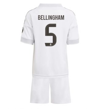 Real Madrid Jude Bellingham #5 Thuis tenue Kids 2025-26 Voetbalshirt Korte Mouw + Shorts