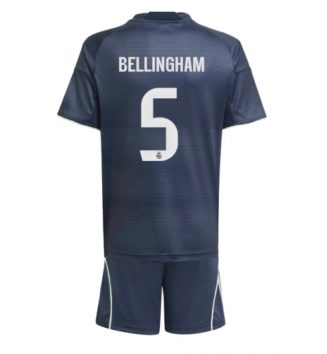 Real Madrid Jude Bellingham #5 Uit tenue Kids 2025-26 Voetbalshirt Korte Mouw + Shorts