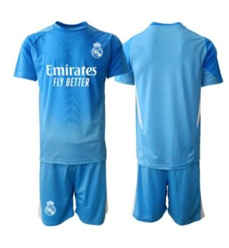 Real Madrid Keeper Thuis tenue Kids 2025-26 Voetbalshirt Korte Mouw + Shorts