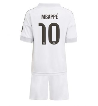 Real Madrid Kylian Mbappe #10 Thuis tenue Kids 2025-26 Voetbalshirt Korte Mouw + Shorts