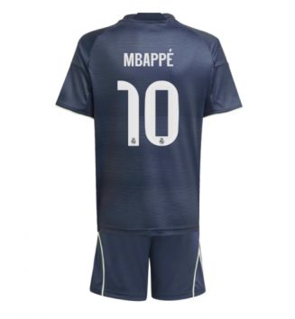 Real Madrid Kylian Mbappe #10 Uit tenue Kids 2025-26 Voetbalshirt Korte Mouw + Shorts