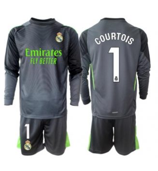 Real Madrid Thibaut Courtois #1 Keeper Derde tenue Kids 2025-26 Lange Mouwen (+ broek)