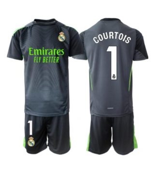 Real Madrid Thibaut Courtois #1 Keeper Derde tenue Kids 2025-26 Voetbalshirt Korte Mouw + Shorts