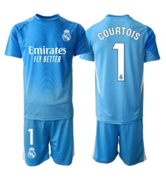 Real Madrid Thibaut Courtois #1 Keeper Thuis tenue Kids 2025-26 Voetbalshirt Korte Mouw + Shorts
