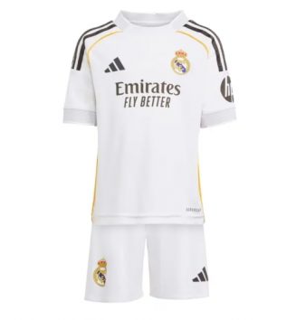 Real Madrid Thuis tenue Kids 2025-26 Voetbalshirt Korte Mouw + Shorts