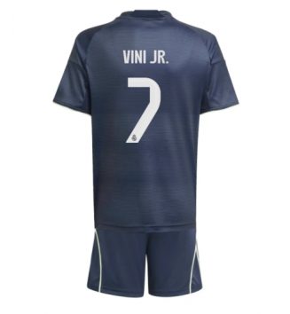 Real Madrid Vinicius Junior #7 Uit tenue Kids 2025-26 Voetbalshirt Korte Mouw + Shorts