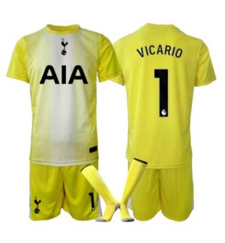 Tottenham Hotspur Guglielmo Vicario #1 Keeper Derde tenue Kids 2025-26 Voetbalshirt Korte Mouw + Shorts