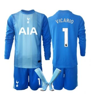Tottenham Hotspur Guglielmo Vicario #1 Keeper Uit tenue Kids 2025-26 Lange Mouwen (+ broek)