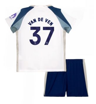 Tottenham Hotspur Micky van de Ven #37 Thuis tenue Kids 2025-26 Voetbalshirt Korte Mouw + Shorts