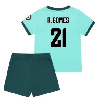 Wolves Rodrigo Gomes #21 Uit tenue Kids 2025-26 Voetbalshirt Korte Mouw + Shorts