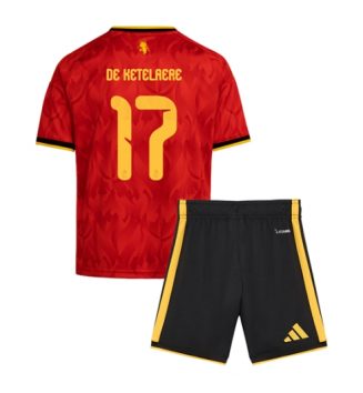 België Charles De Ketelaere #17 Thuis tenue Kids WK 2026 Voetbalshirt Korte Mouw + Shorts