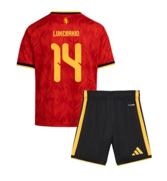 België Dodi Lukebakio #14 Thuis tenue Kids WK 2026 Voetbalshirt Korte Mouw + Shorts