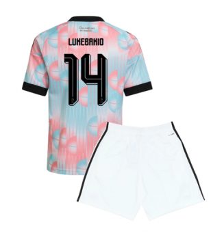 België Dodi Lukebakio #14 Uit tenue Kids WK 2026 Voetbalshirt Korte Mouw + Shorts