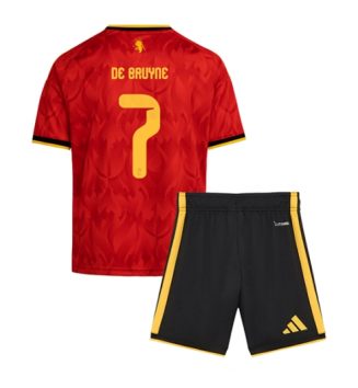 België Kevin De Bruyne #7 Thuis tenue Kids WK 2026 Voetbalshirt Korte Mouw + Shorts