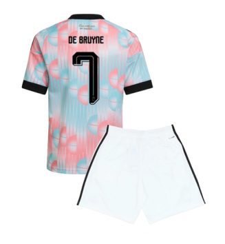 België Kevin De Bruyne #7 Uit tenue Kids WK 2026 Voetbalshirt Korte Mouw + Shorts