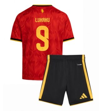 België Romelu Lukaku #9 Thuis tenue Kids WK 2026 Voetbalshirt Korte Mouw + Shorts