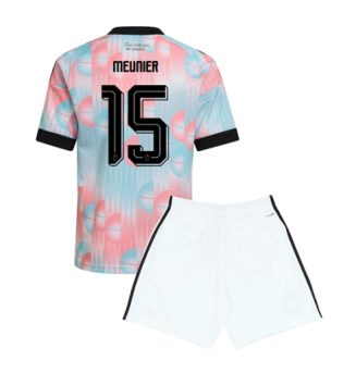 België Thomas Meunier #15 Uit tenue Kids WK 2026 Voetbalshirt Korte Mouw + Shorts