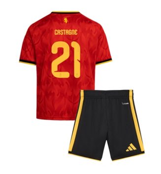 België Timothy Castagne #21 Thuis tenue Kids WK 2026 Voetbalshirt Korte Mouw + Shorts