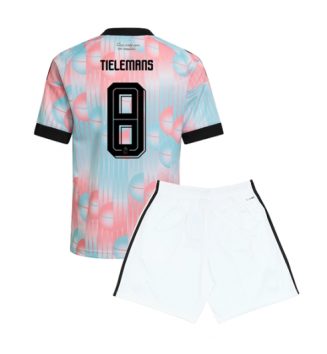 België Youri Tielemans #8 Uit tenue Kids WK 2026 Voetbalshirt Korte Mouw + Shorts