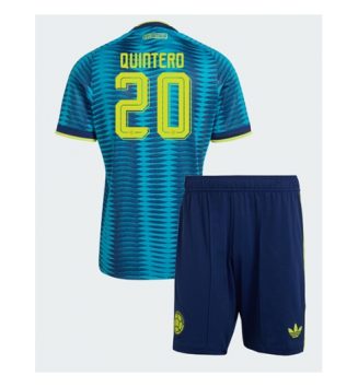 Colombia Juan Fernando Quintero #20 Uit tenue Kids WK 2026 Voetbalshirt Korte Mouw + Shorts