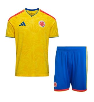Colombia Thuis tenue Kids WK 2026 Voetbalshirt Korte Mouw + Shorts