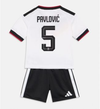 Duitsland Aleksandar Pavlovic #5 Thuis tenue Kids WK 2026 Voetbalshirt Korte Mouw + Shorts