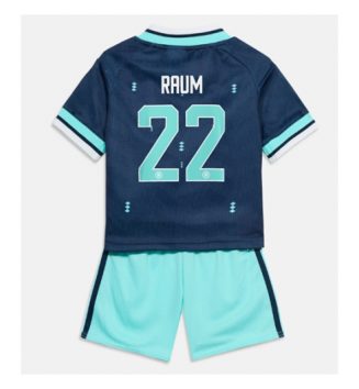 Duitsland David Raum #22 Uit tenue Kids WK 2026 Voetbalshirt Korte Mouw + Shorts