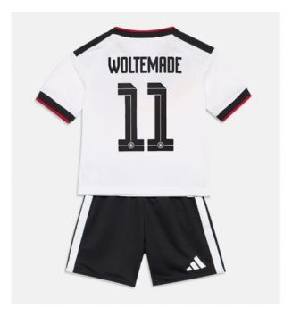Duitsland Nick Woltemade #11 Thuis tenue Kids WK 2026 Voetbalshirt Korte Mouw + Shorts