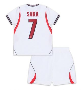 Engeland Bukayo Saka #7 Thuis tenue Kids WK 2026 Voetbalshirt Korte Mouw + Shorts